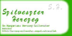 szilveszter herczeg business card